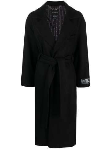each x other belted wool blend coat - black