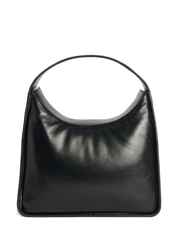 stand studio richie smooth leather top handle bag in black