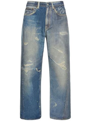 our legacy 25.5cm digital print third cut jeans in blue