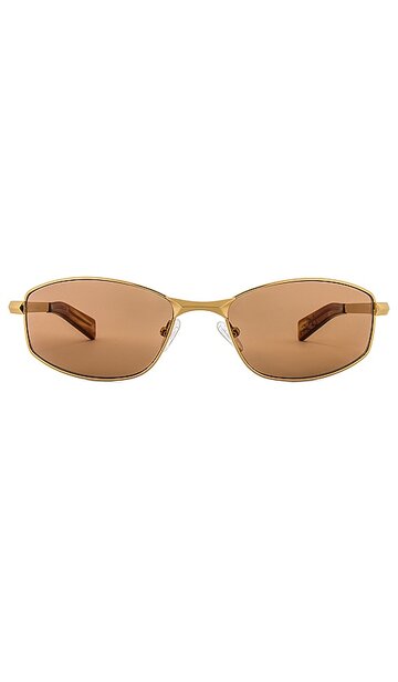 Le Specs Star Beam Sunglasses in Brown in gold