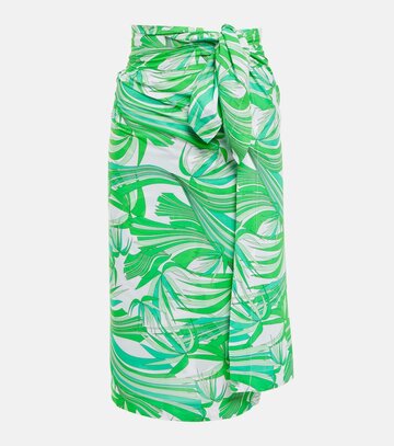 melissa odabash pareo printed beach cover-up in green
