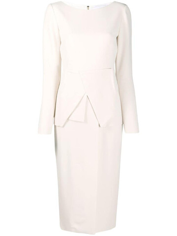 Roland Mouret fitted tube dress in neutrals