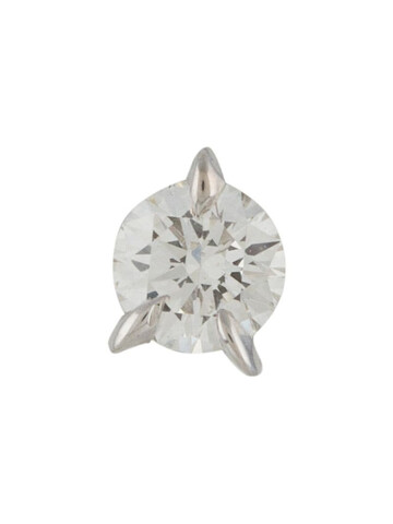 LE STER 18kt white gold diamond Bombette stud single earring in silver