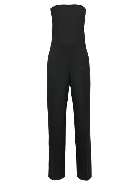 Bottega Veneta - Strapless Grain-de-poudre Jumpsuit - Womens - Black