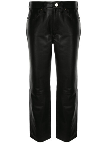 GOLDSIGN straight-leg cropped trousers in black