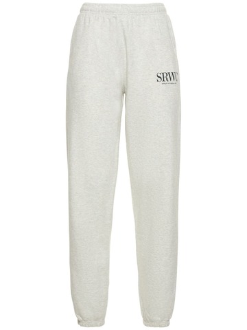 SPORTY & RICH Upper East Side Cotton Sweatpants in grey