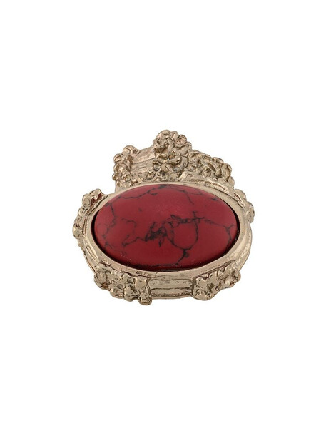 Yves Saint Laurent Pre-Owned large cabochon ring in gold