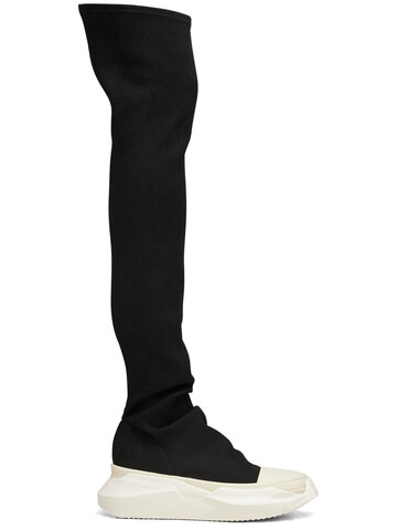 RICK OWENS DRKSHDW 65mm Abstract Stockings Denim Boots in black