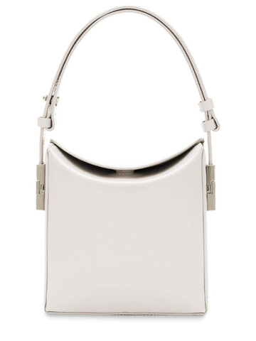 OSOI Lunch Half Leather Shoulder Bag in white