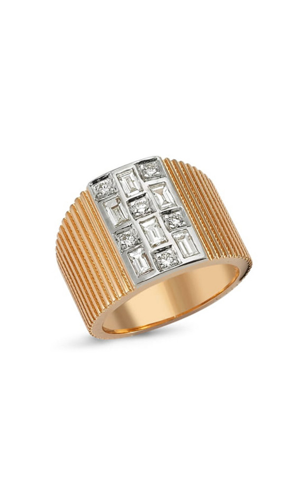 Melis Goral La Linea 14k Rose Gold Diamond Ring in pink
