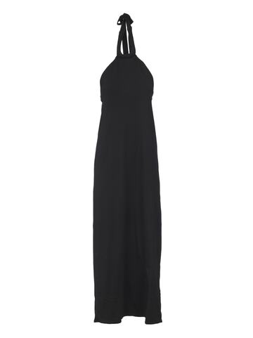 Federica Tosi Neck Tied Detail Long Dress in black