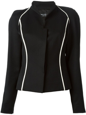 Jean Louis Scherrer Pre-Owned contrast trim jacket in black