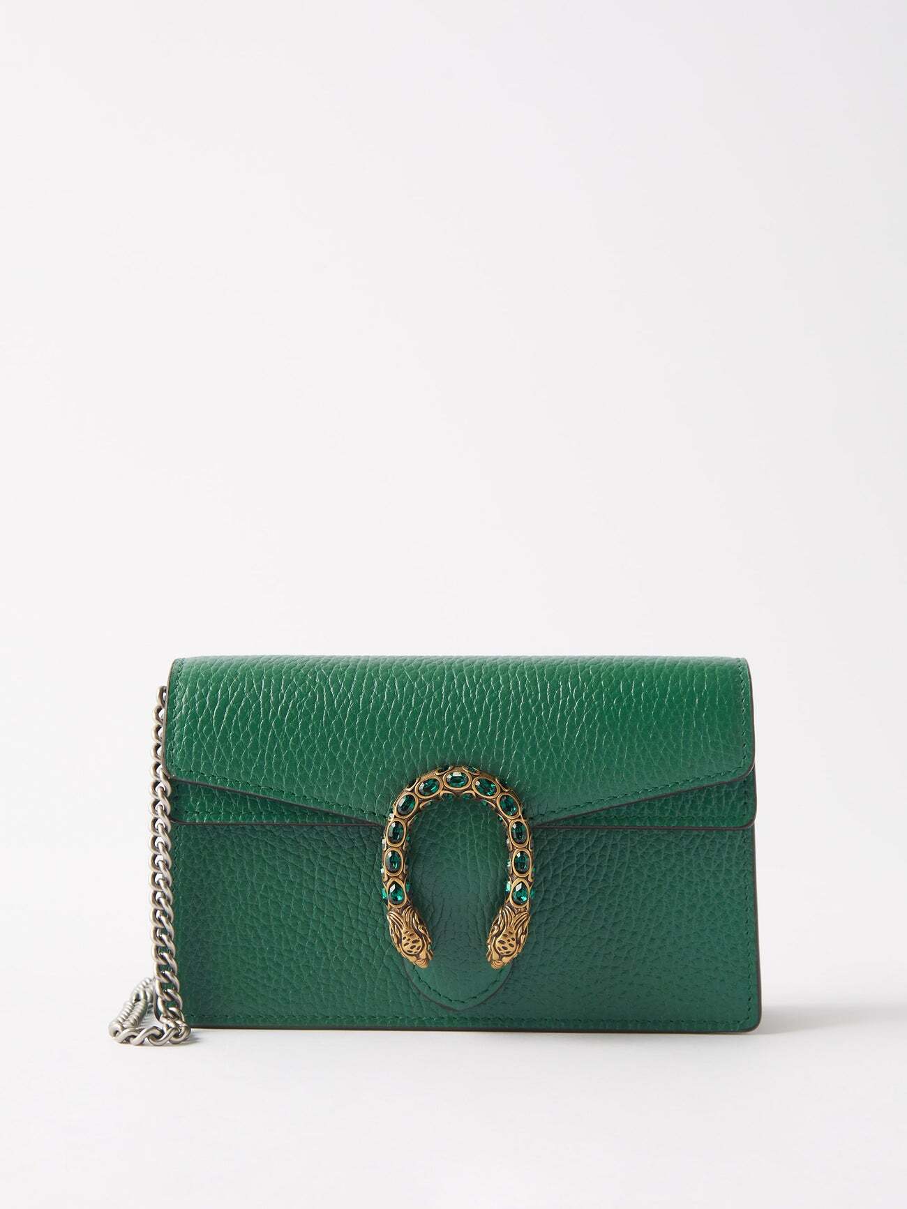Gucci - Dionysus Super Mini Leather Bag - Womens - Dark Green