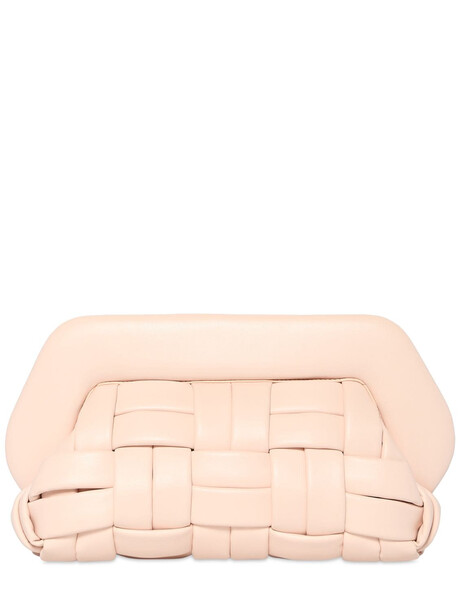 THEMOIRÈ Bios Weaved Faux Leather Clutch in pink