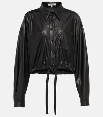 Dorothee Schumacher Sleek Comfort faux leather shirt in black