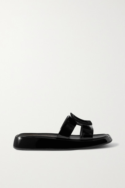 ROGER VIVIER - Vivier Patent-leather Slides - Black
