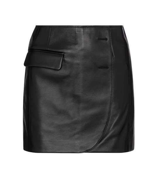 Vetements Leather miniskirt in black