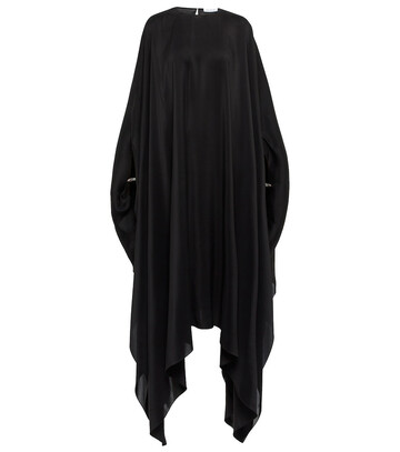 alaã¯a silk georgette kaftan maxi dress in black